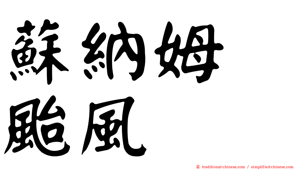蘇納姆　颱風
